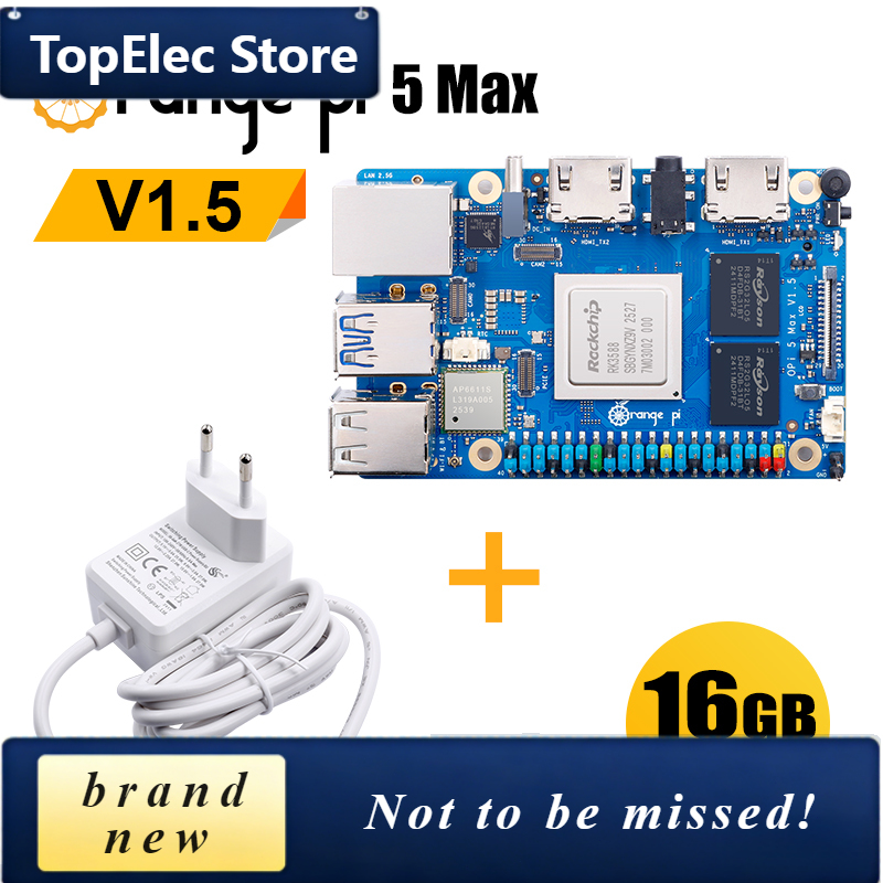 Orange Pi 5 Max Rk3588 - Placa de Desenvolvimento TopElec OrangePi 5