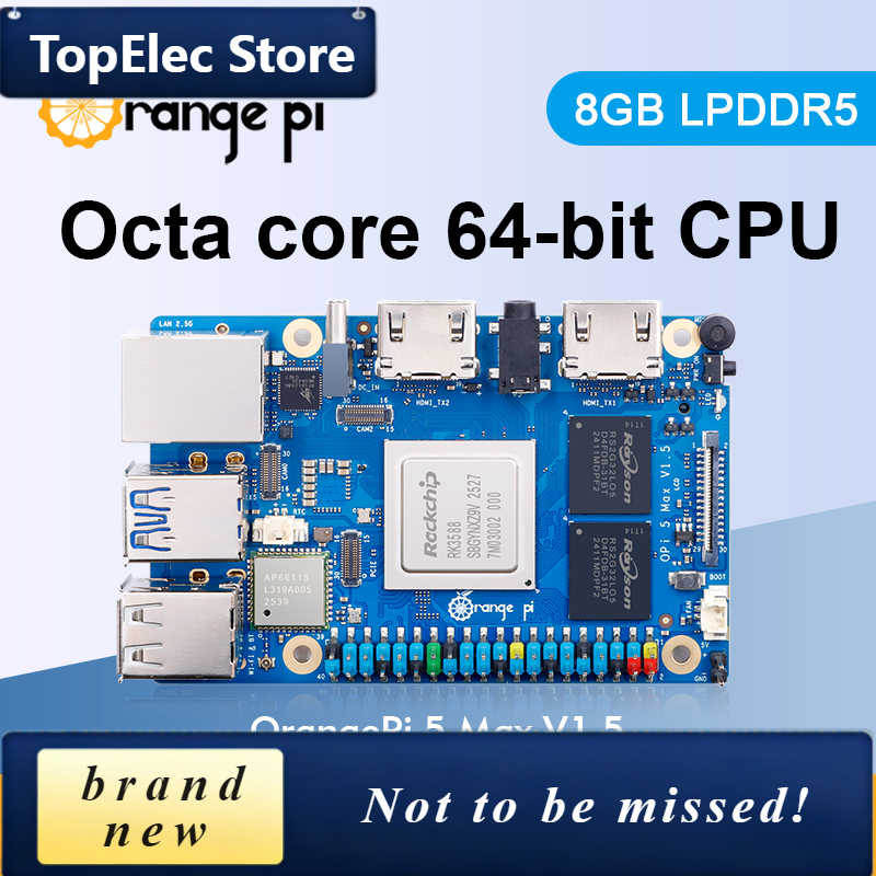 TopElec Orange Pi 5 Max 8GB V1 - Orange Pi 5 Max Rk3588 avaliação e preço