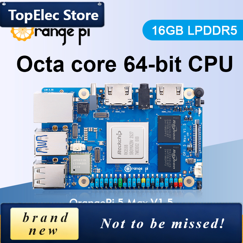 TopElec Orange Pi 5 Max 16GB V - Rk3588 Mini Pc Board avaliação e preço